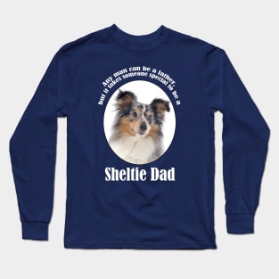 Blue Merle Sheltie Dad Long Sleeve T-Shirt